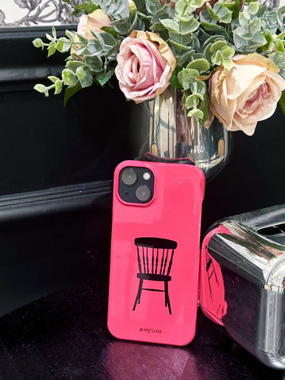 Black Pink Chair Printed Double Layer Phone Case