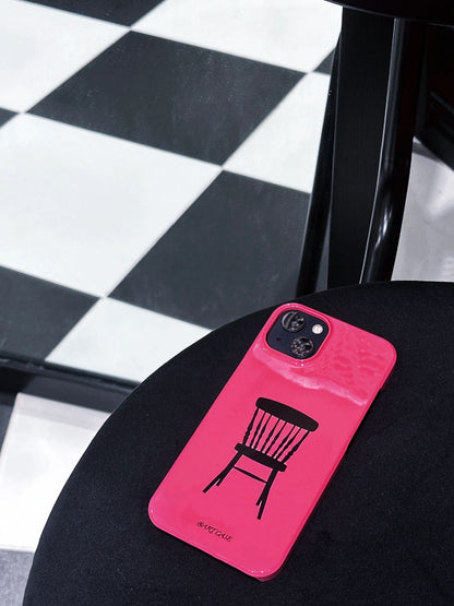 Black Pink Chair Printed Double Layer Phone Case