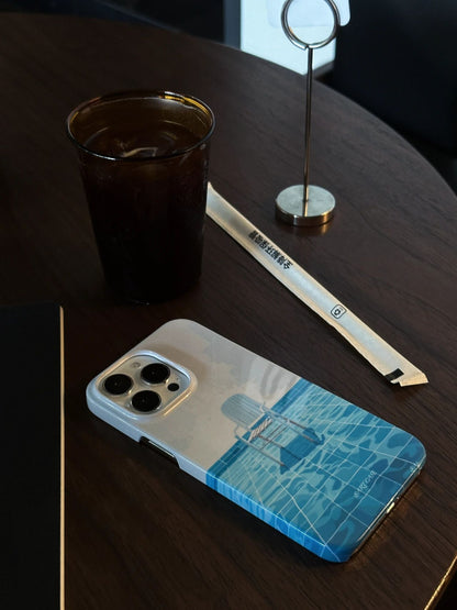Pool Chair Printed Double Layer Phone Case