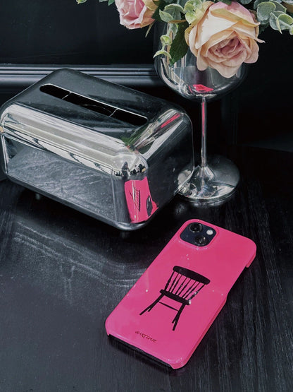 Black Pink Chair Printed Phone Case
