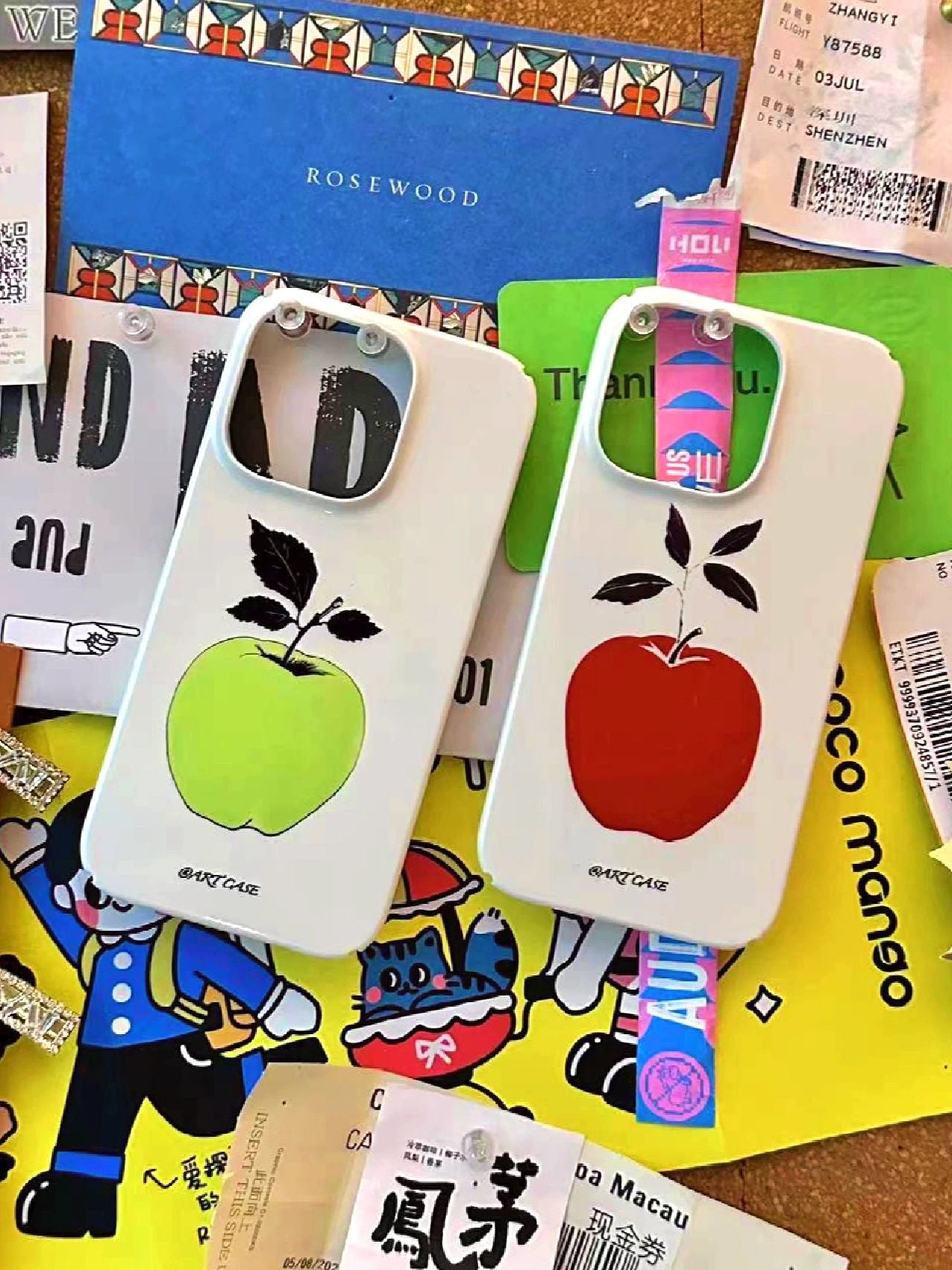 Apple Printed Double Layer Phone Case