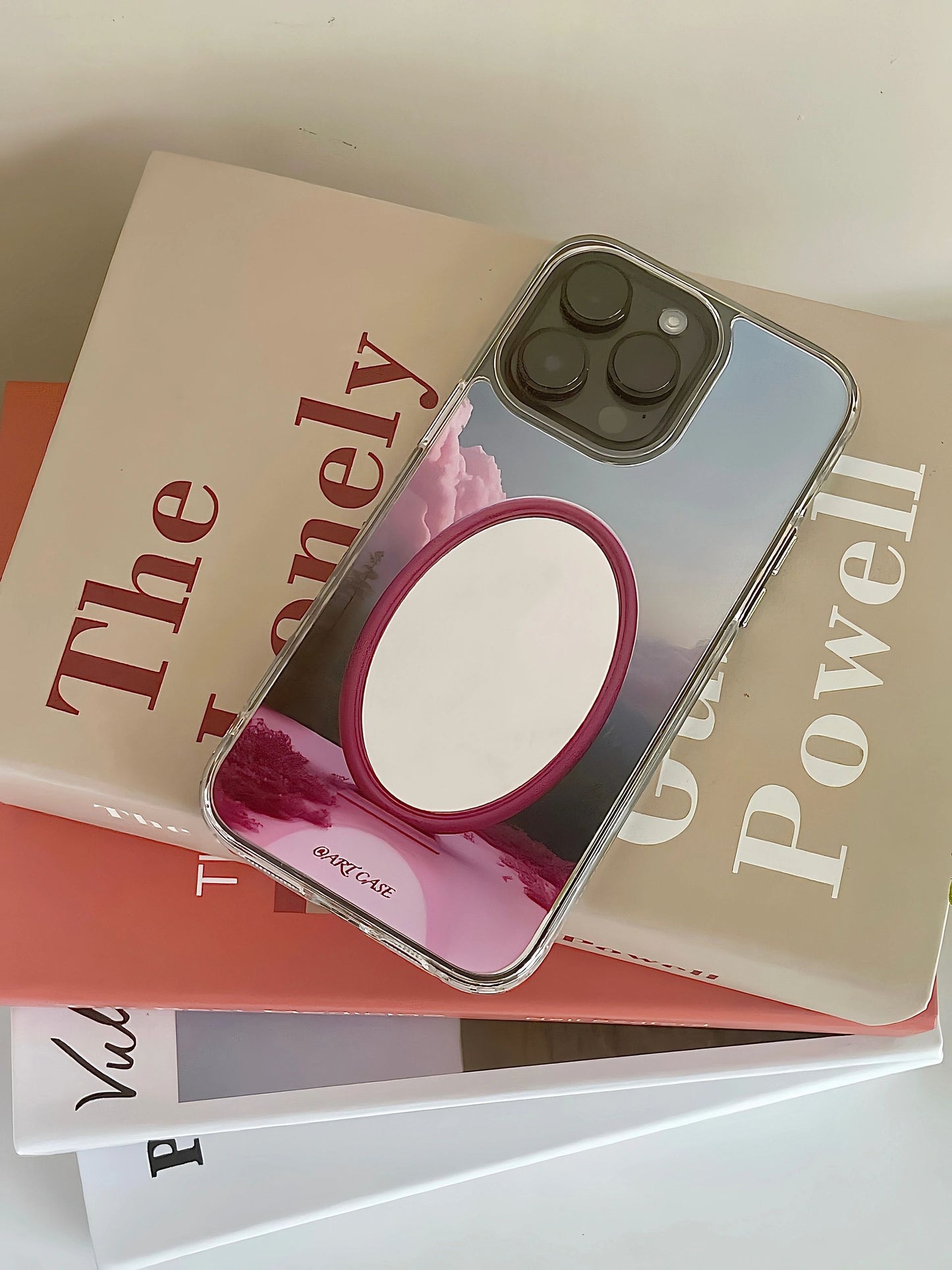 Pink Mirror Printed Double Layer Phone Case