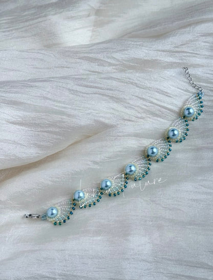 Peacock Beaded Necklace