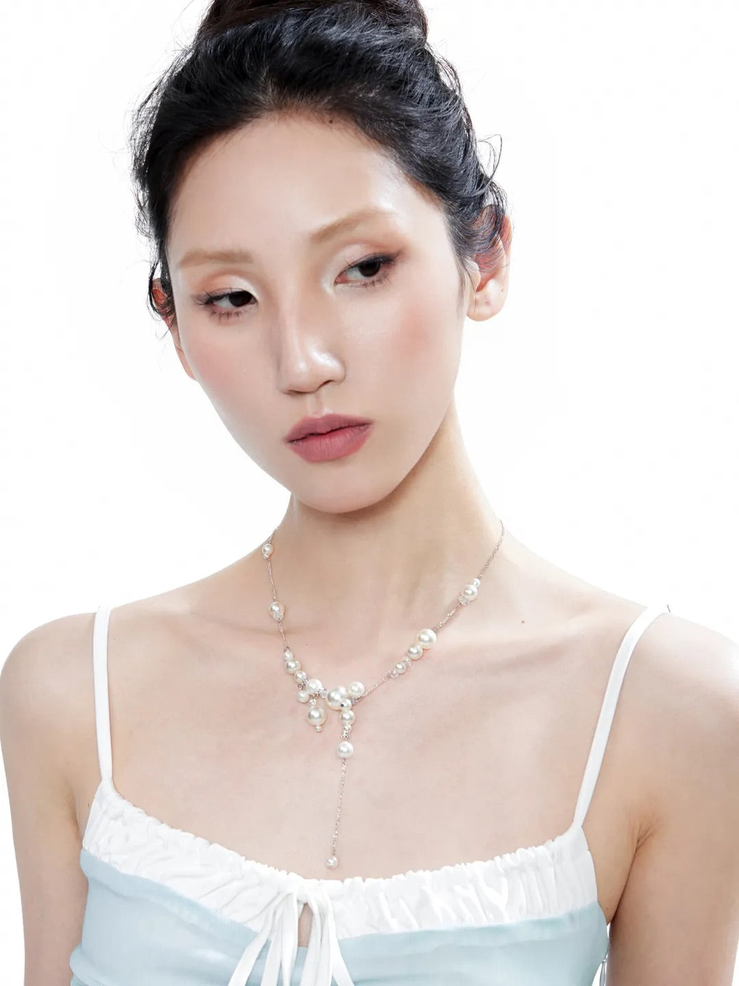 Galaxy Bubble Pearl Beaded Necklace
