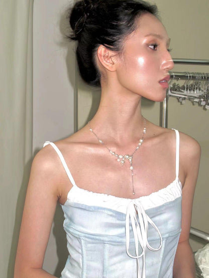 Galaxy Bubble Pearl Beaded Necklace