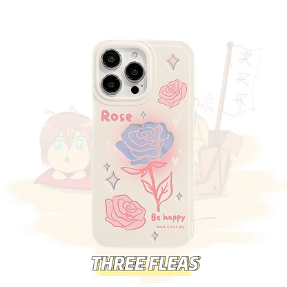 Happy rose laser phone case