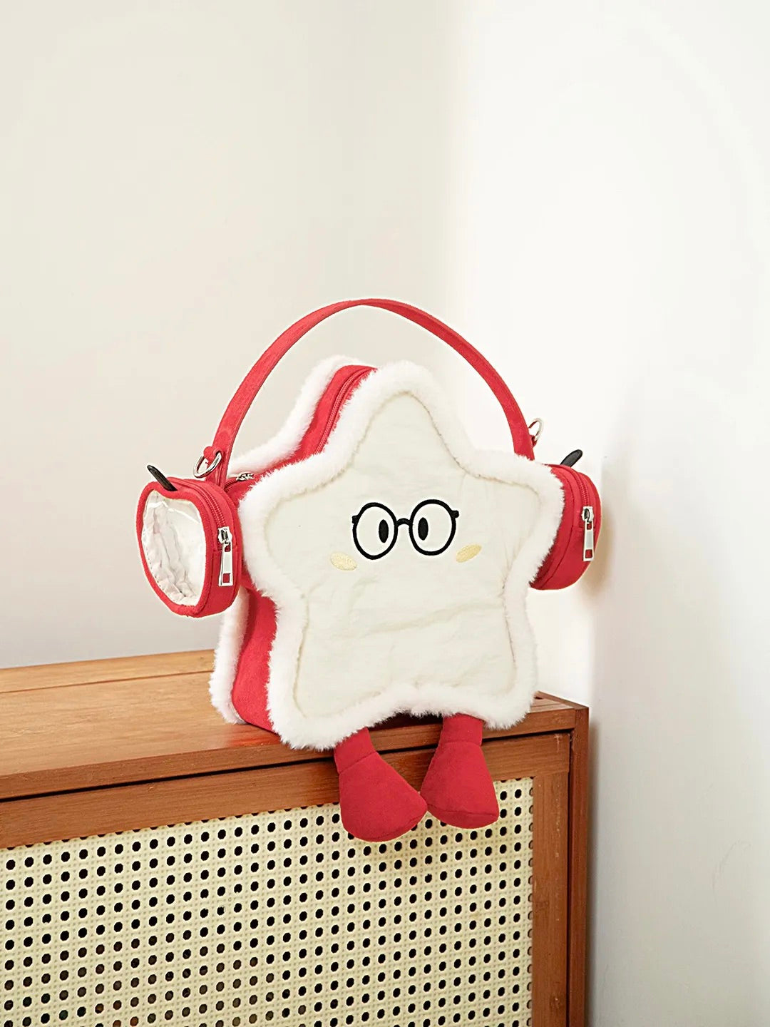 Red Glasses Star-Shaped Backpack