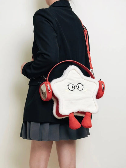 Red Glasses Star-Shaped Backpack