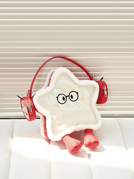 Red Glasses Star-Shaped Backpack