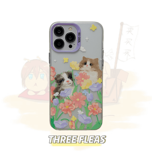 Flowery Kitten Puppy phone case