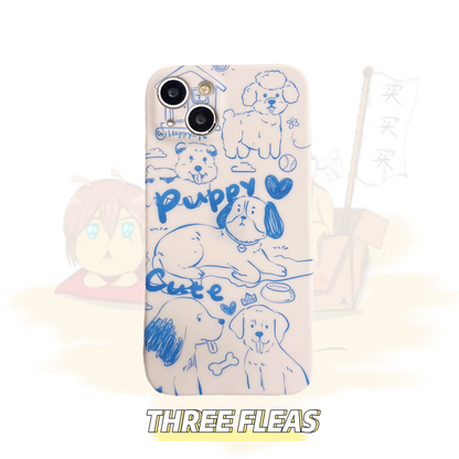 Sketches puppy phone case
