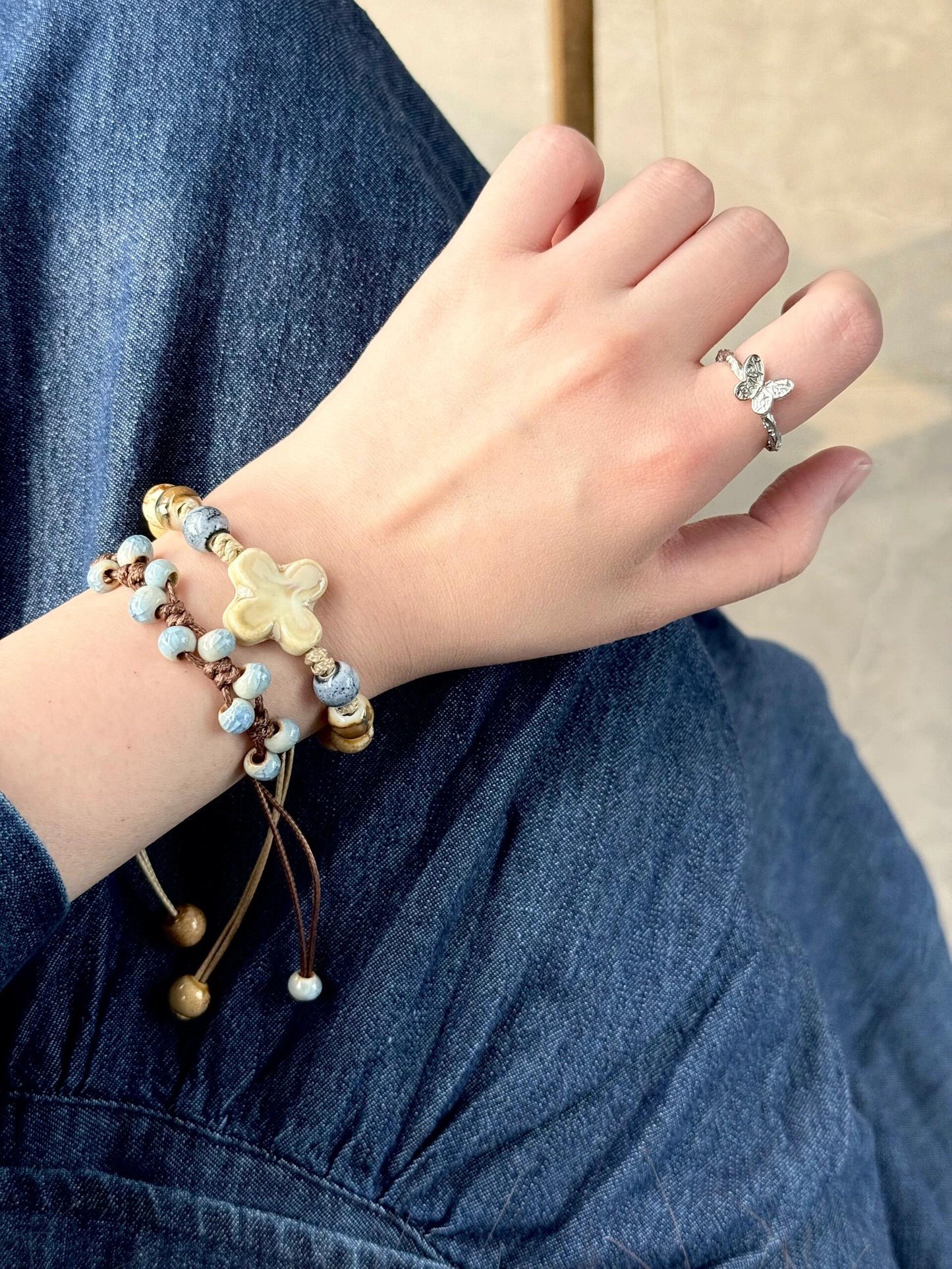 Handmade Ceramic Beaded Bracelet