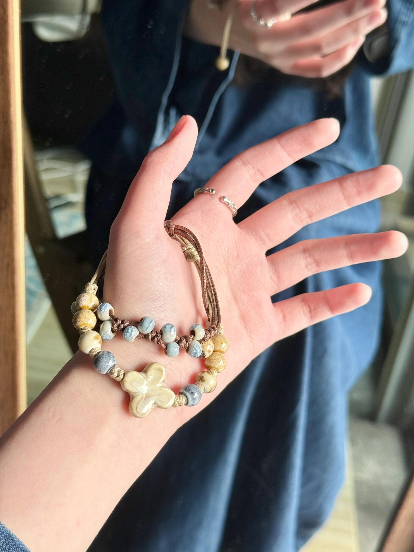 Handmade Ceramic Beaded Bracelet