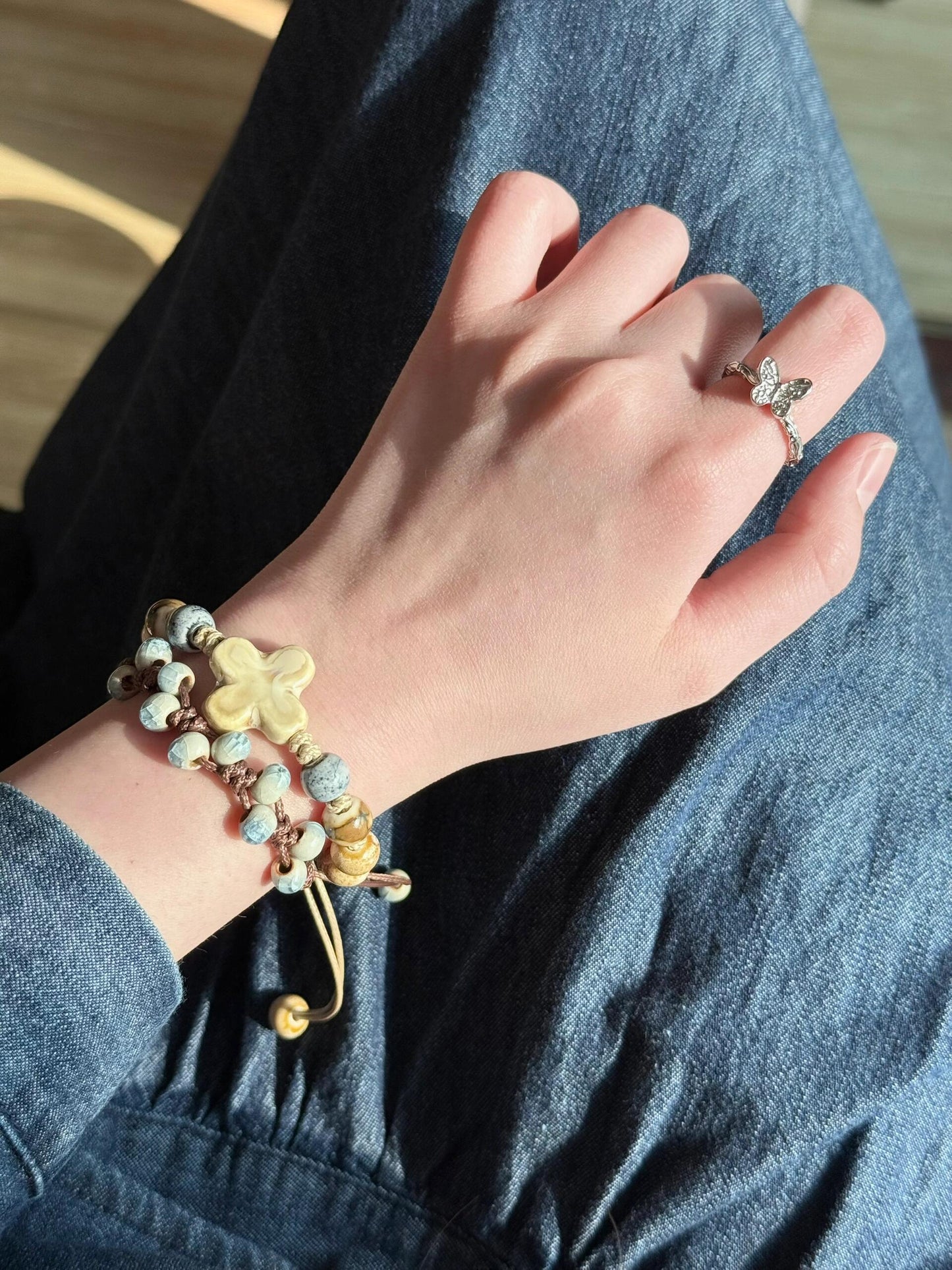 Handmade Ceramic Beaded Bracelet