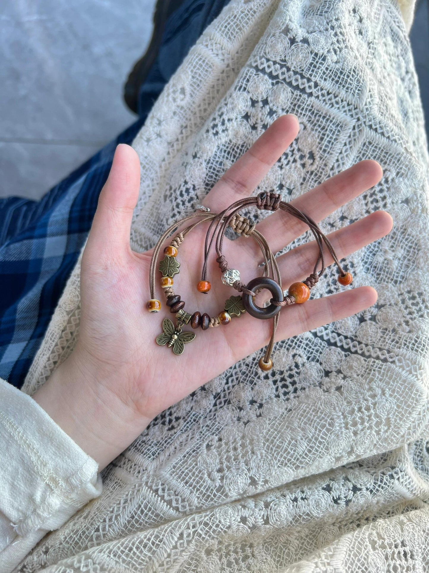 Handmade Ceramic Beaded Bracelet