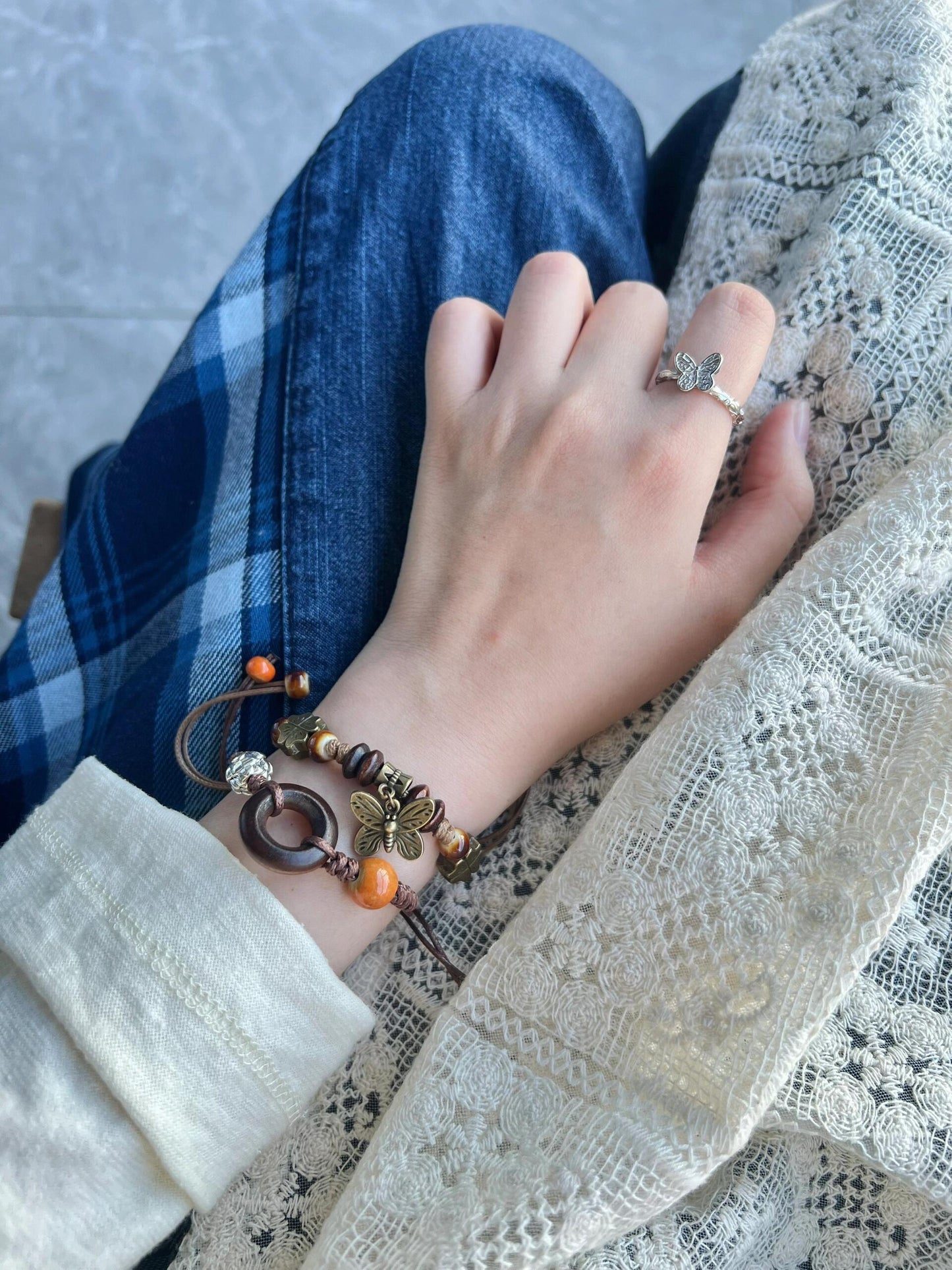 Handmade Ceramic Beaded Bracelet