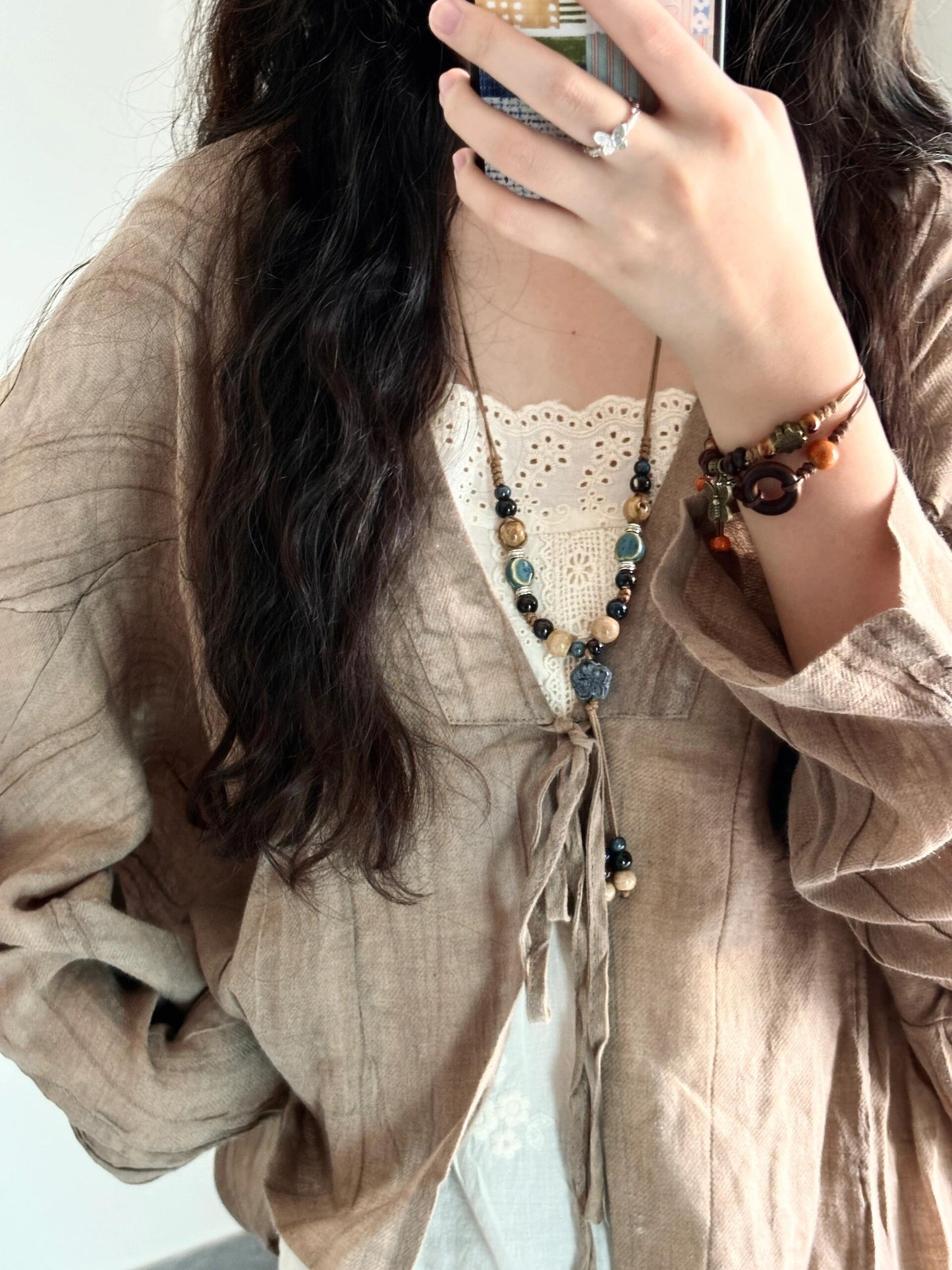 Handmade Ceramic Beaded Bracelet