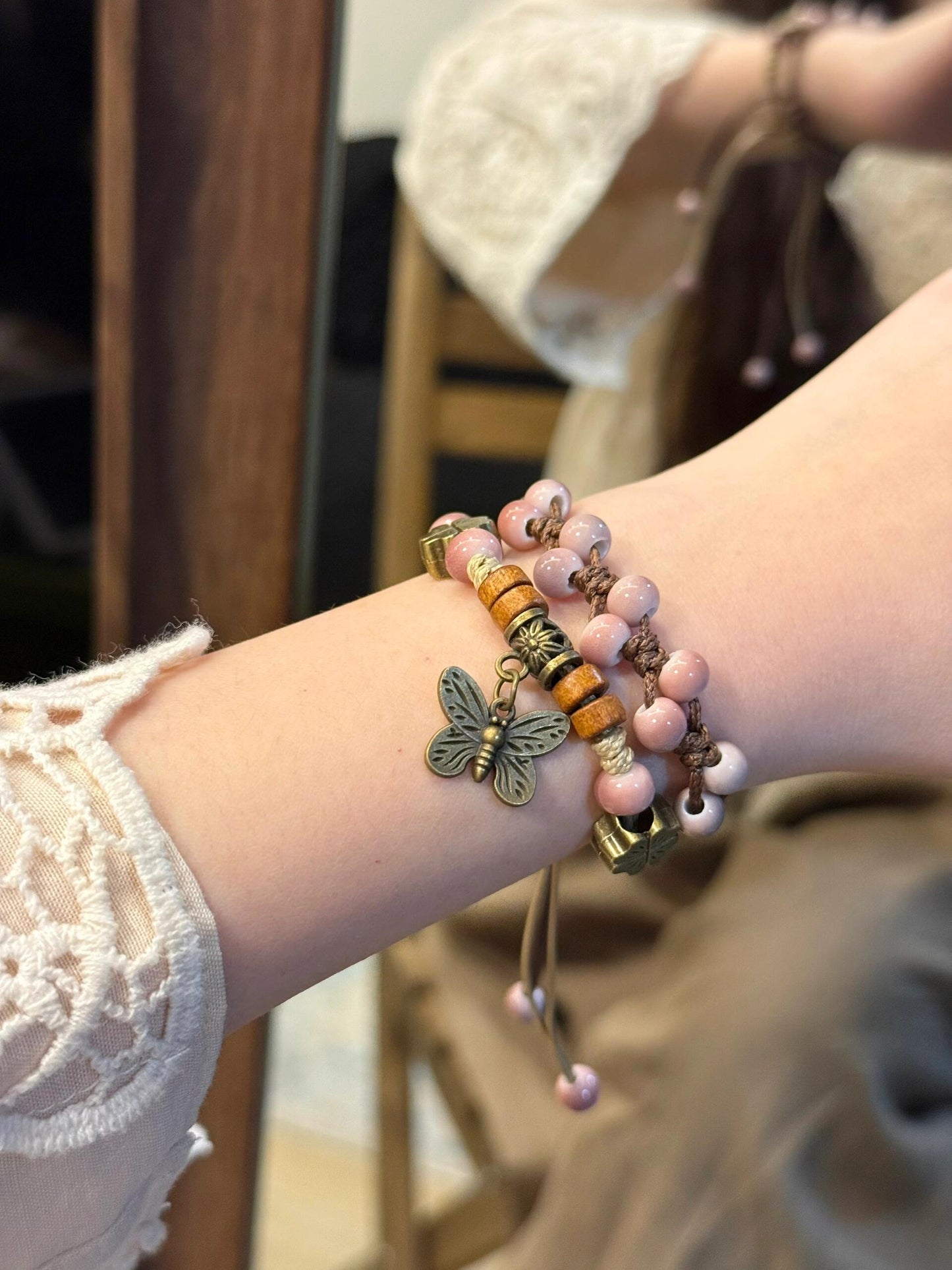 Handmade Ceramic Beaded Bracelet