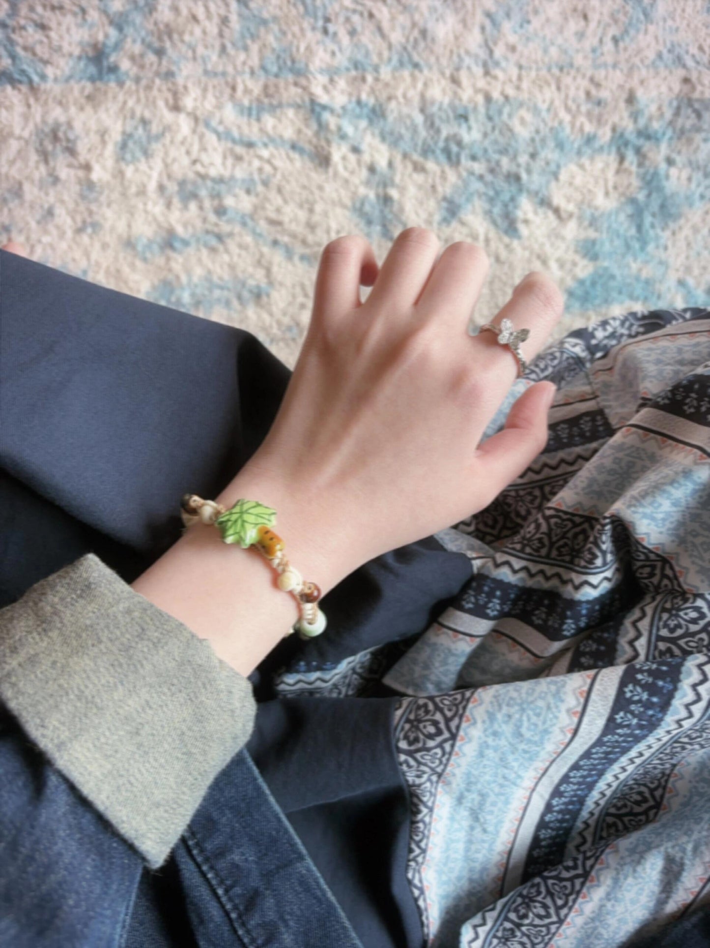 Handmade Ceramic Beaded Bracelet