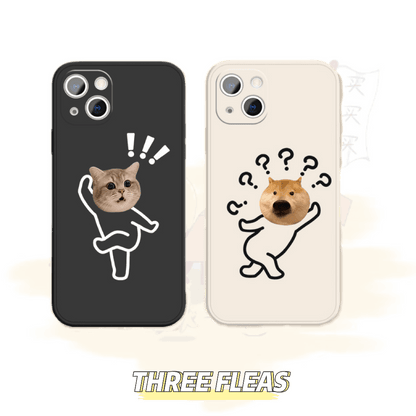 [ Meme Case ] Surprise dog and cat phone case | phone accessories | Three Fleas