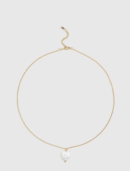 Heart Pearl Stacking Necklace