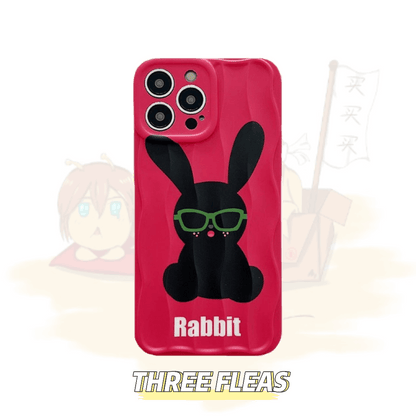 Sunglasses black pink rabbit phone case