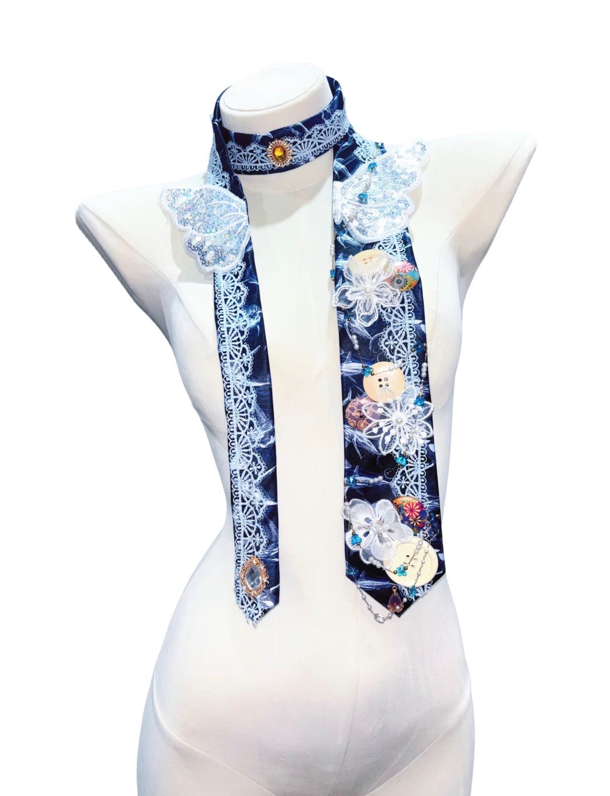Maximalist Vintage Handmade Lace Tie