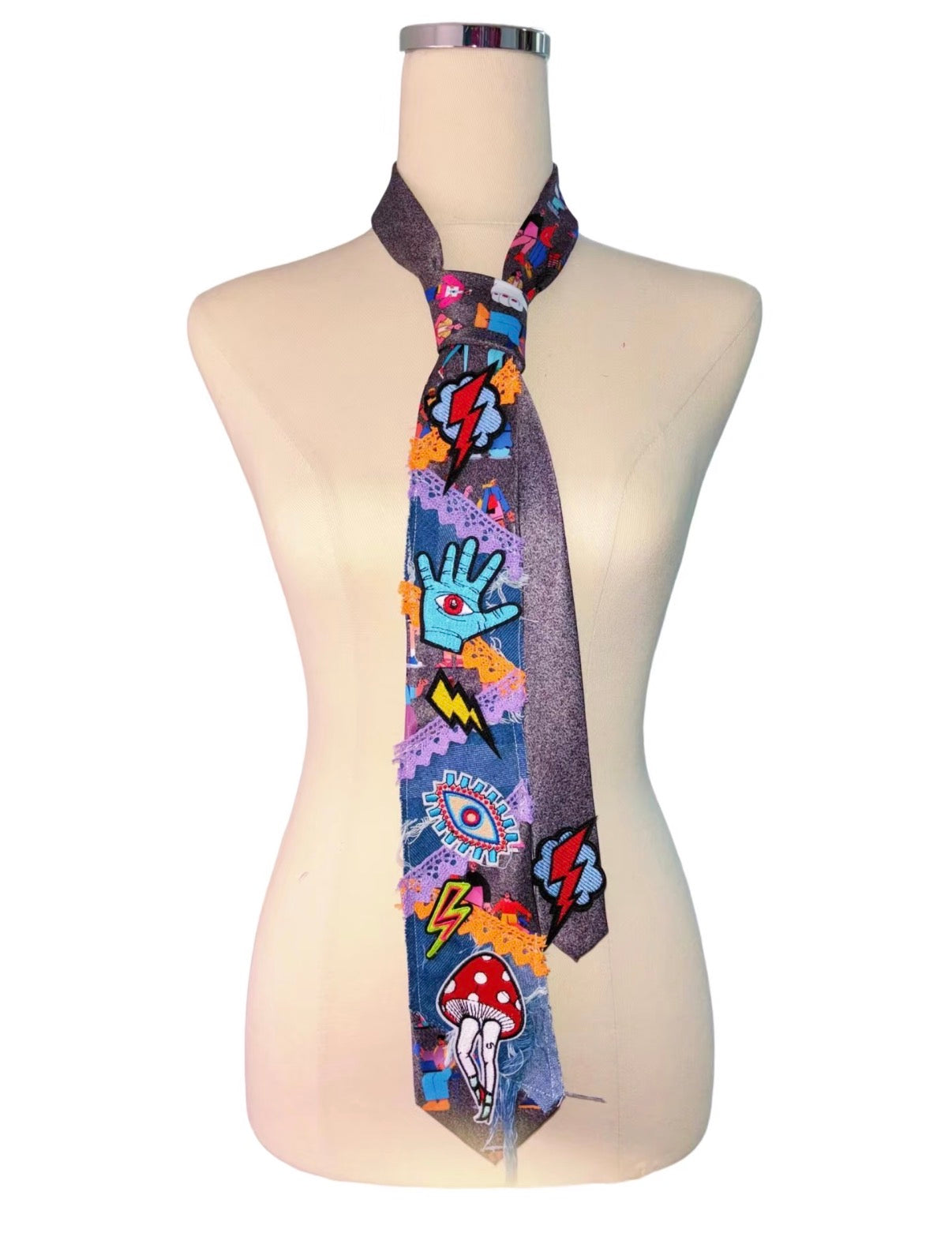 Maximalist Vintage Handmade Lace Tie