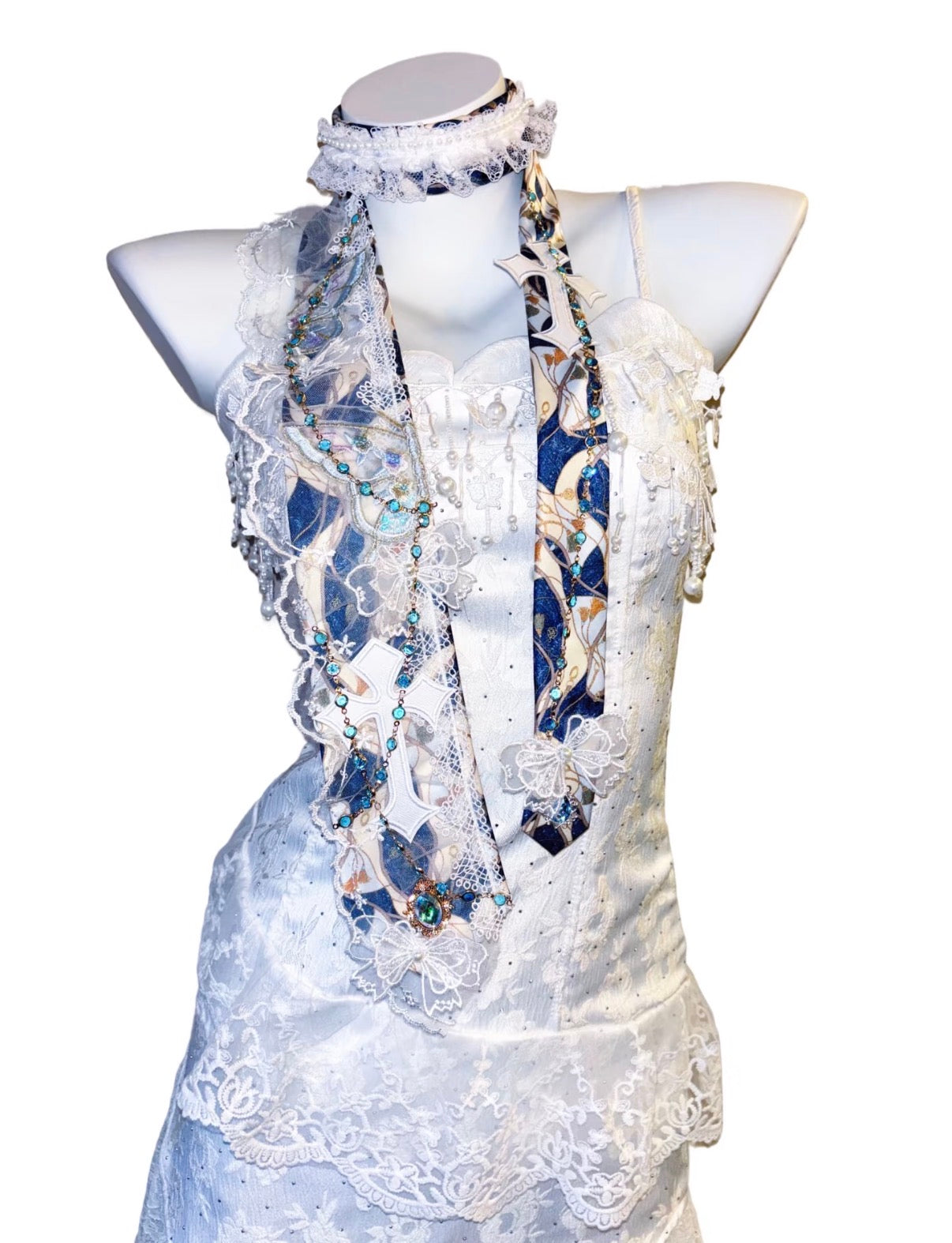 Maximalist Vintage Handmade Lace Tie