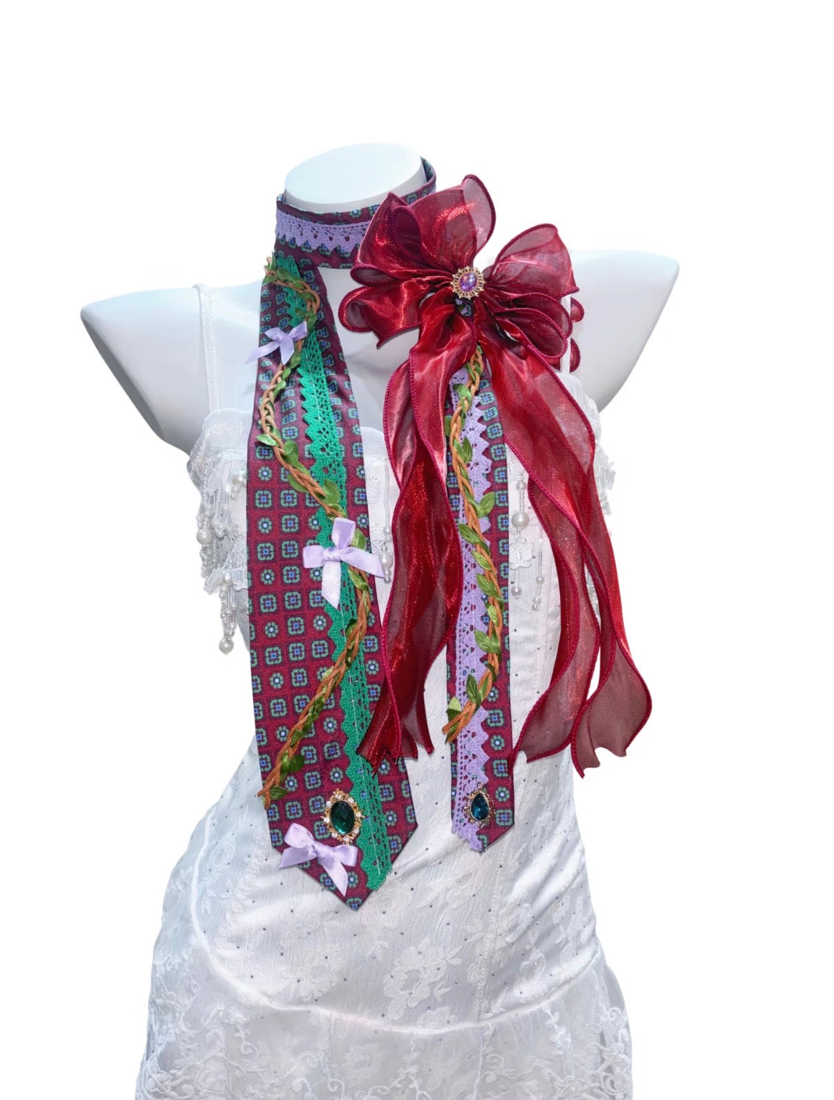 Maximalist Vintage Handmade Big Bow Tie
