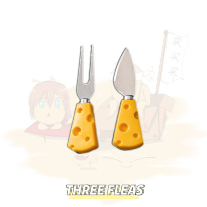 Cute Cheese Knife & Forkkitchen - Three Fleas