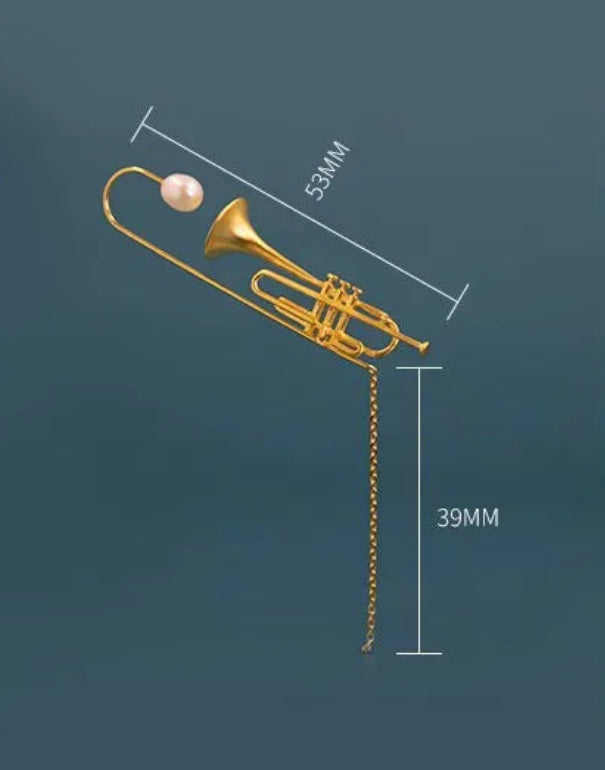 Jazz Trumpet Brooch