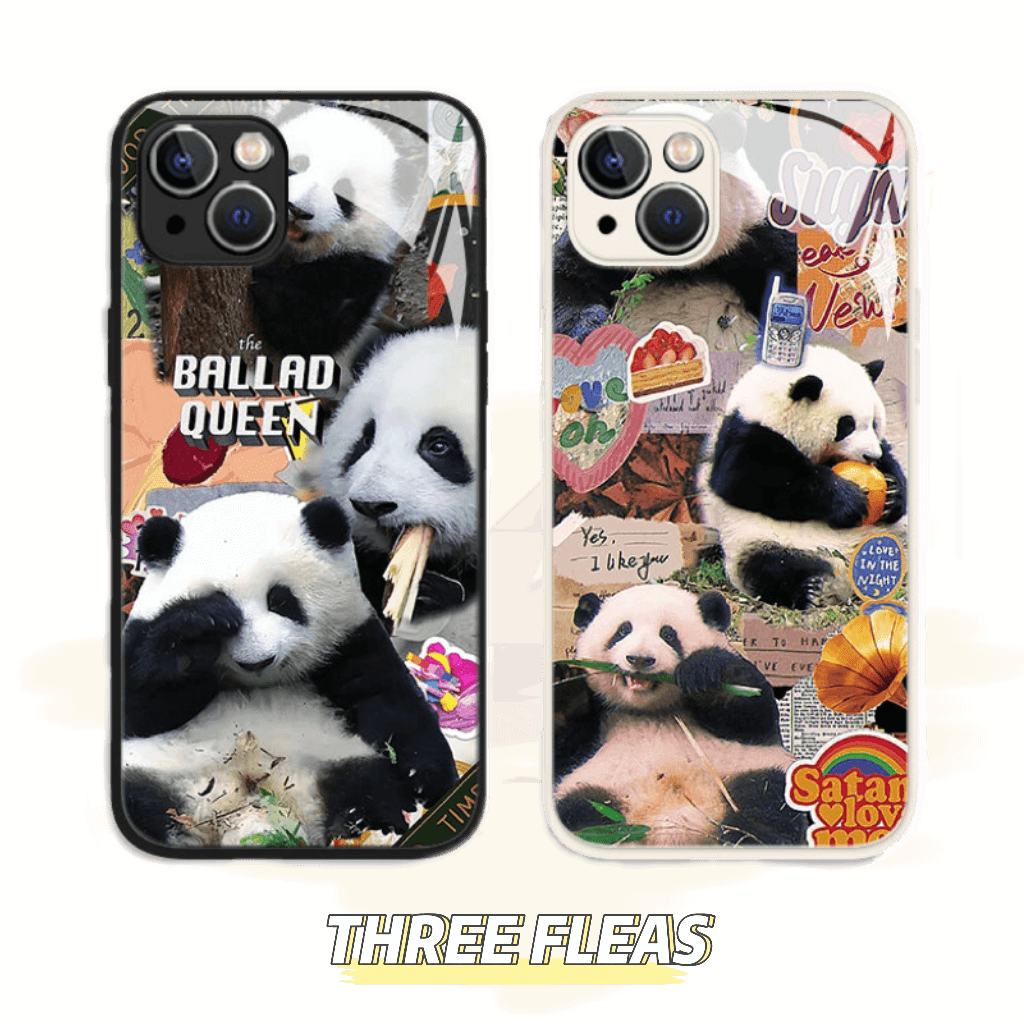 [ Meme Case ] Panda Panda Silicone Mirror Case