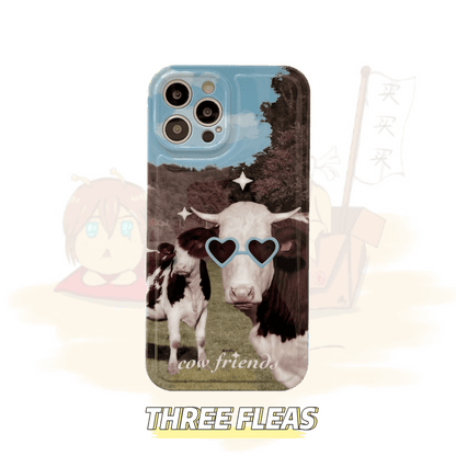 「iPhone」Funky Cow with Sunglasses Soft Cover