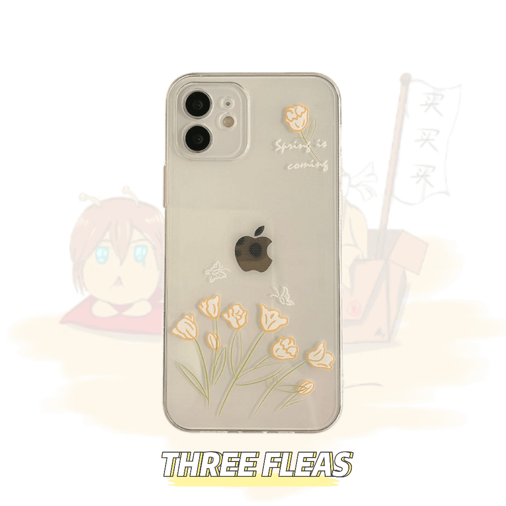 「iPhone」Simple and Original Hand-painted Flowers iPhone Shell