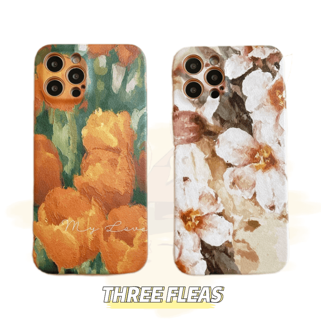 「iPhone」Various Oil Painting Flowers Cover