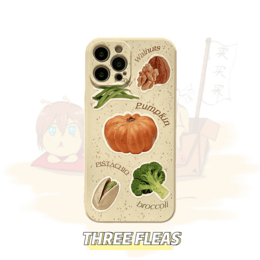 「iPhone」Walnut, Pumpkin, Pistachio, Broccoli Liquid Silicone Cover | phone accessories | Three Fleas