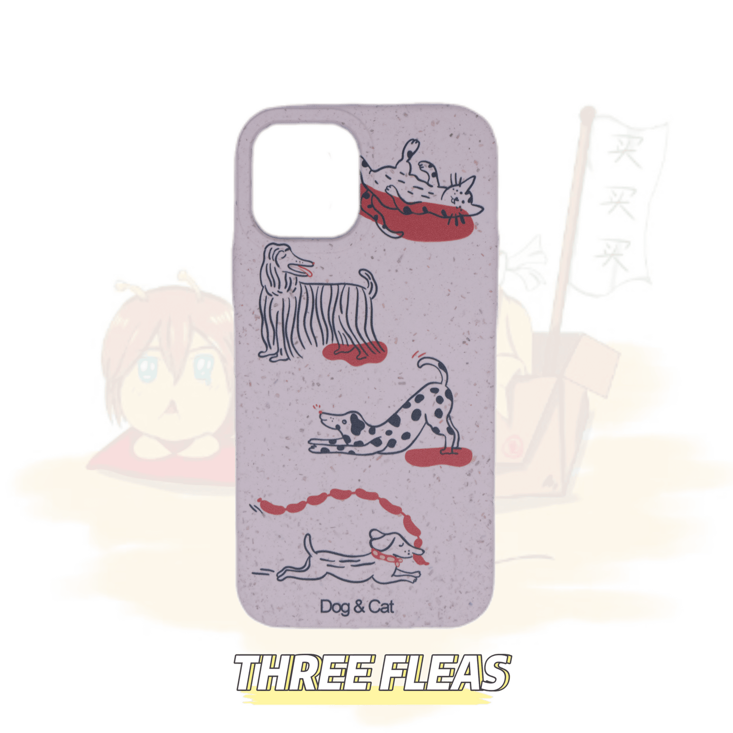 Cat and Dog degradable phone case | phone accessories | Three Fleas