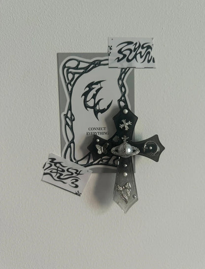 Punk Metal Cross Hair Clip | Hair Accessories | Three Fleas
