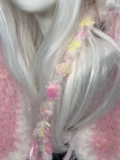 Pink Yellow Bunny Crochet Hat