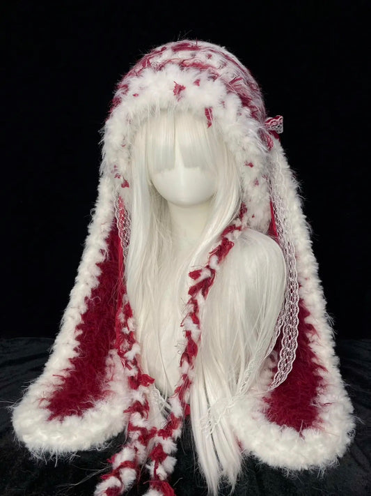 Christmas Bunny Crochet Hat