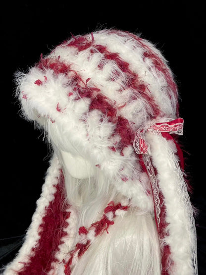 Christmas Bunny Crochet Hat