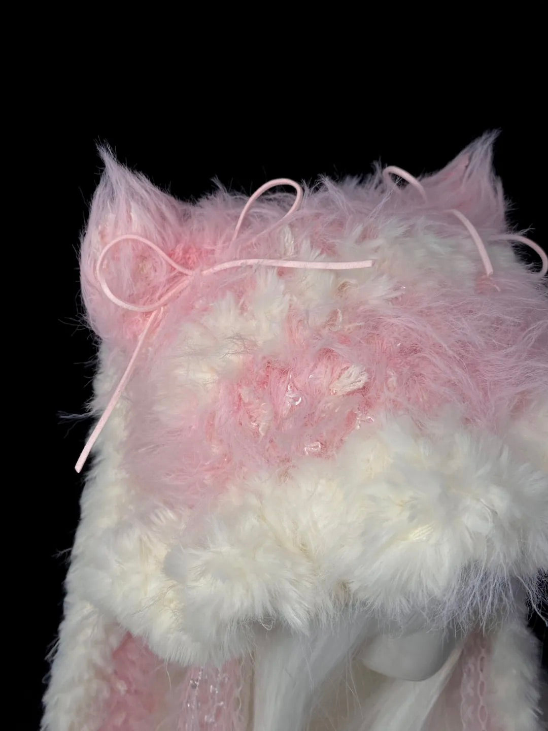 Pink Bunny Cat Ear Crochet Hat