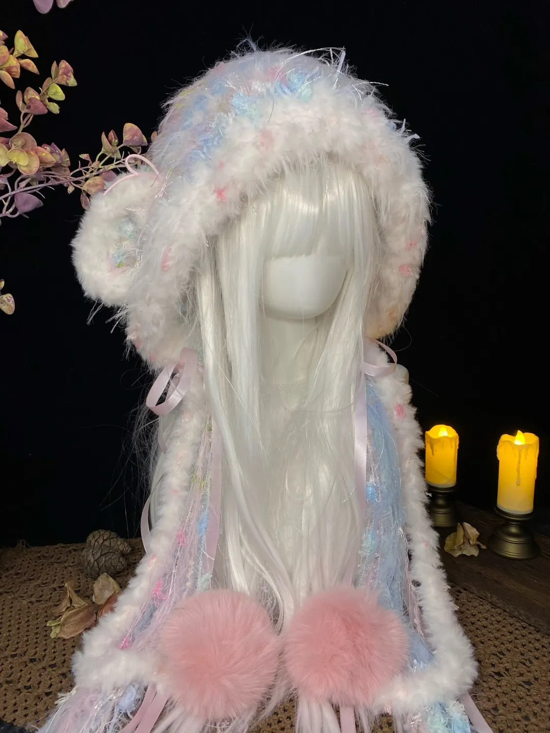 Pink Blue Lamb Crochet Hat