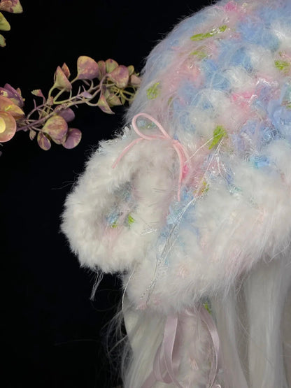 Pink Blue Lamb Crochet Hat