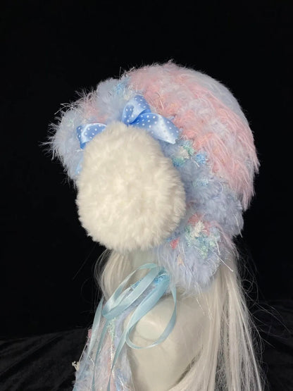 Blue Puppy Ear Crochet Hat