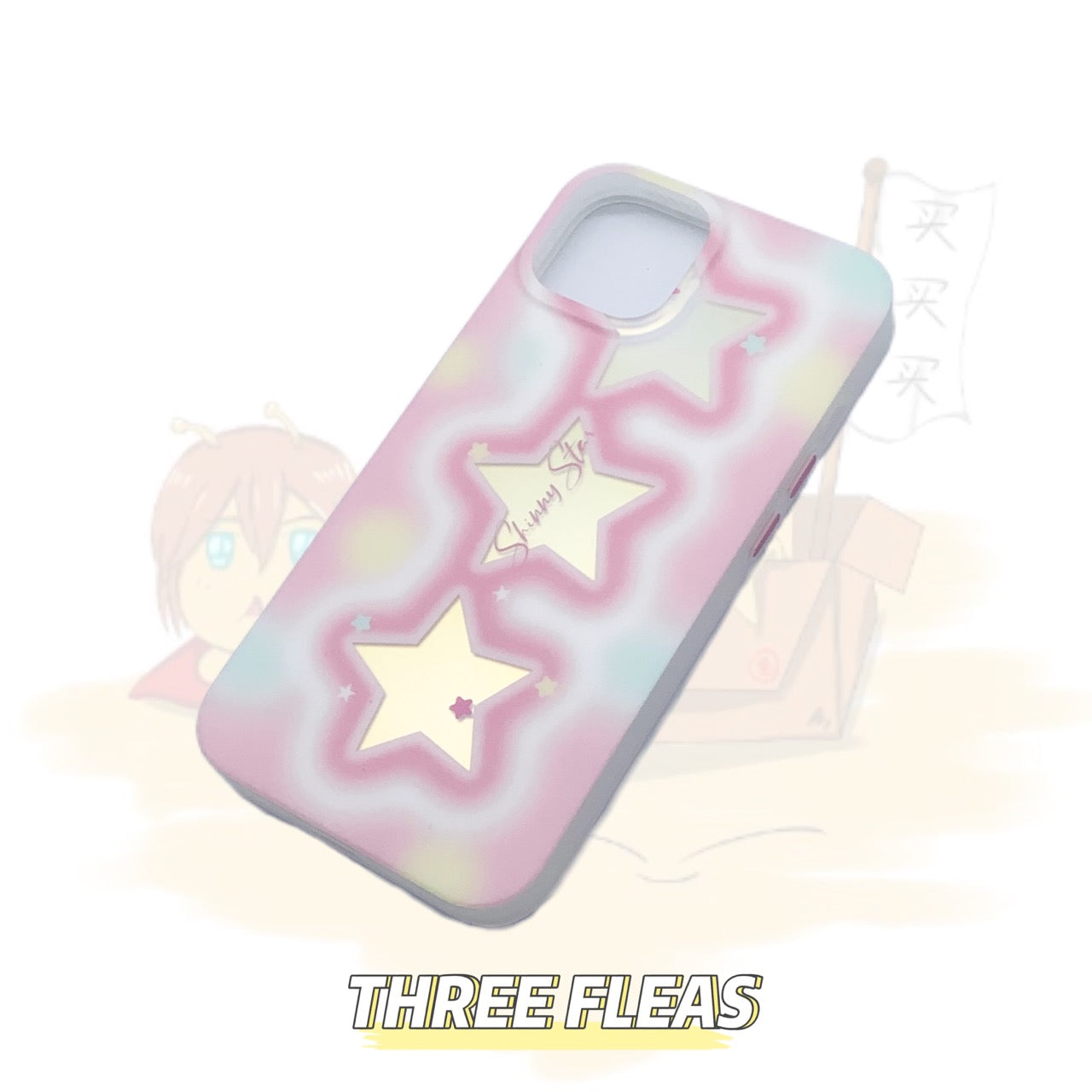 Pink Laser Star Phone Case