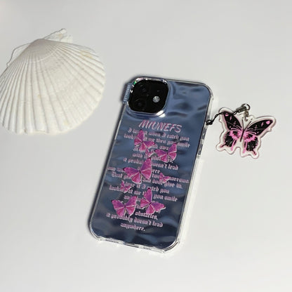 Butterfly Puppy Pink Wave-shaped Phone Case