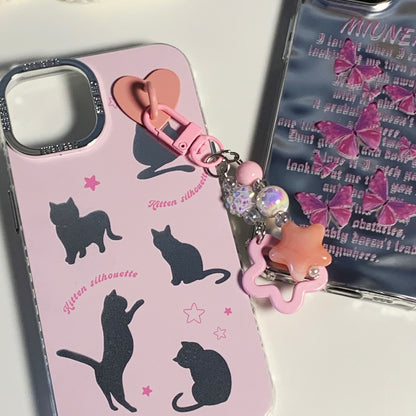 Cute Pink White Cat Phone Case