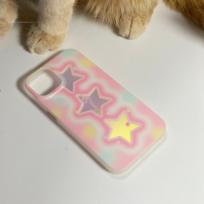 Pink Laser Star Phone Case